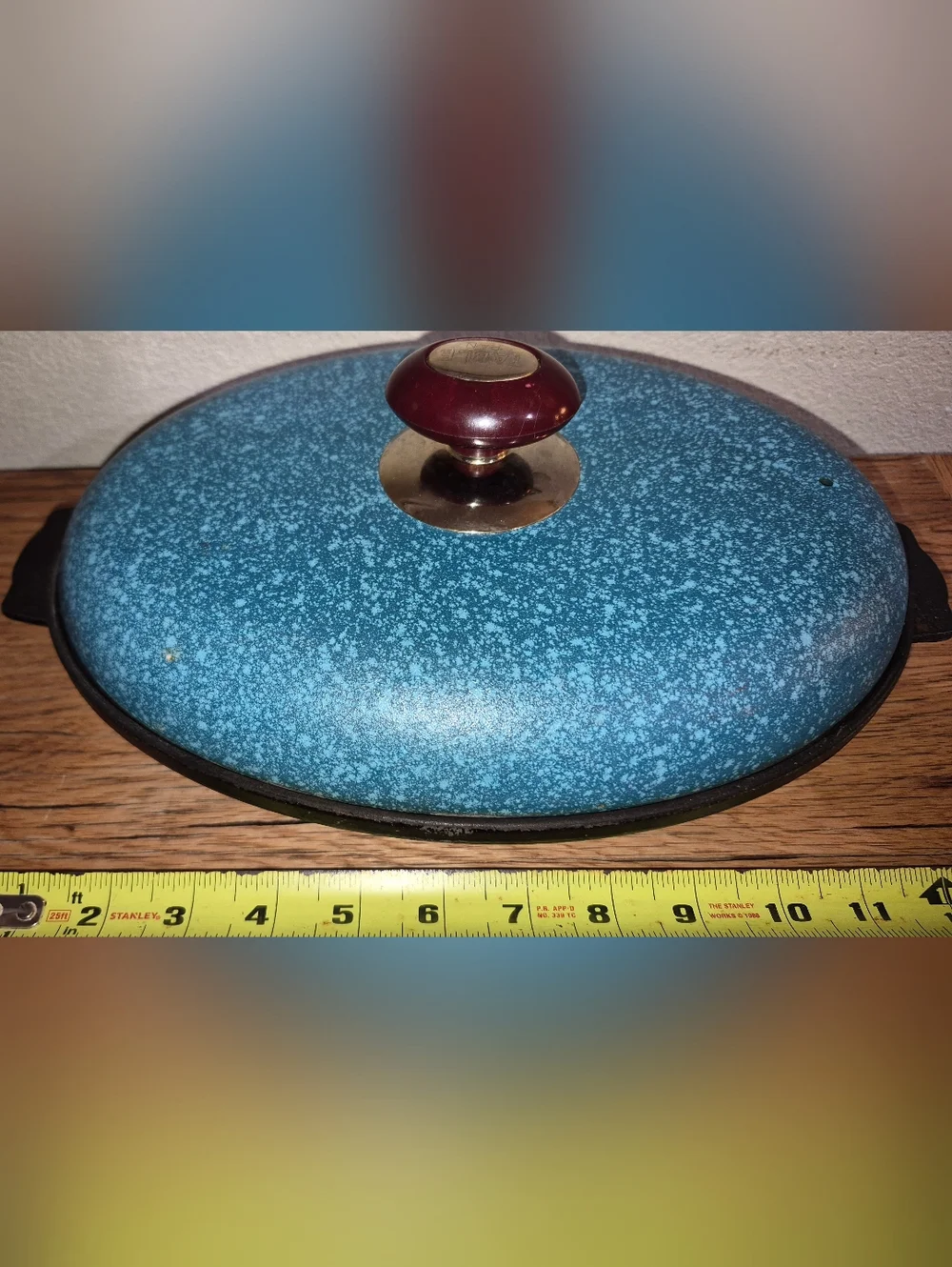 Vintage Table Pan , Turqoise